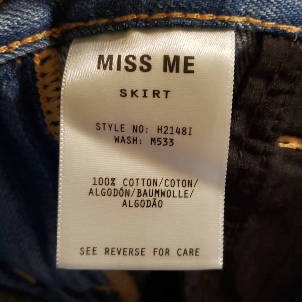 NWT Miss Me Denim Skirt - Picture 4 of 4